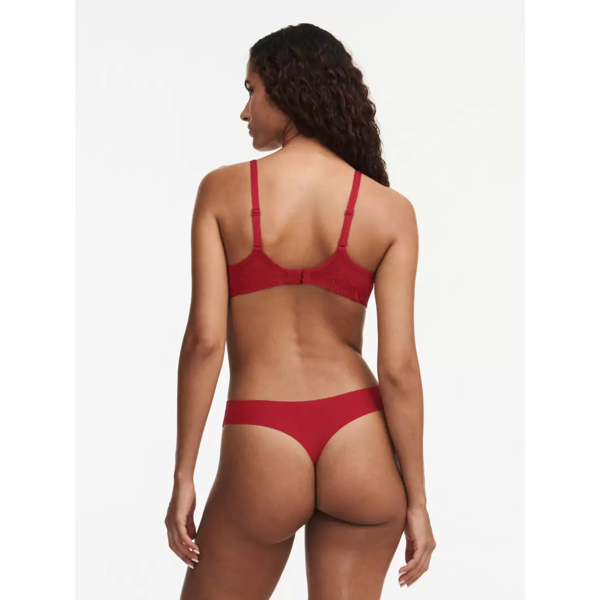 Womens Chantelle red Orchids Push-Up Bra