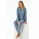 Schiesser - Pyjamas Lang Ærme, Blue Grey