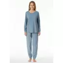 Schiesser - Pyjamas Lang Ærme, Blue Grey