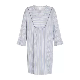 Nora Natkjole Lang Ærme, Faded Denim Stripe