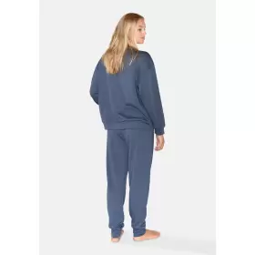 Svea Natbluse Lang Ærme, Ombre Blue