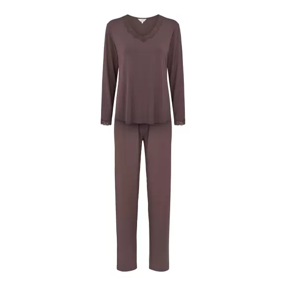 Wiki - Bamboo Pyjamas Lang Ærme, Coffee Bean