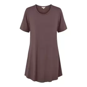 Bamboo Big Shirt Kort Ærme, Coffee Bean