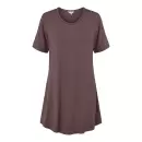 Wiki - Bamboo Big Shirt Kort Ærme, Coffee Bean