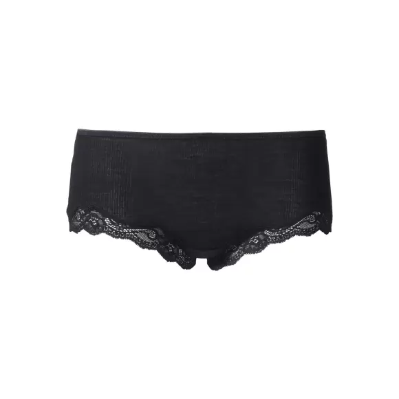 Calida - Richesse Lace Panty, Uld/Silke Sort