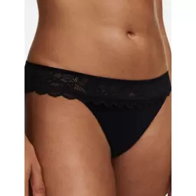 Floral Touch Tanga, Black