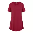 Wiki - Bamboo Big Shirt Kort Ærme, Ruby Red