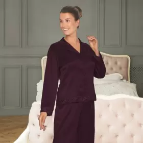 Pure Silk Pyjamas, Italian Plum