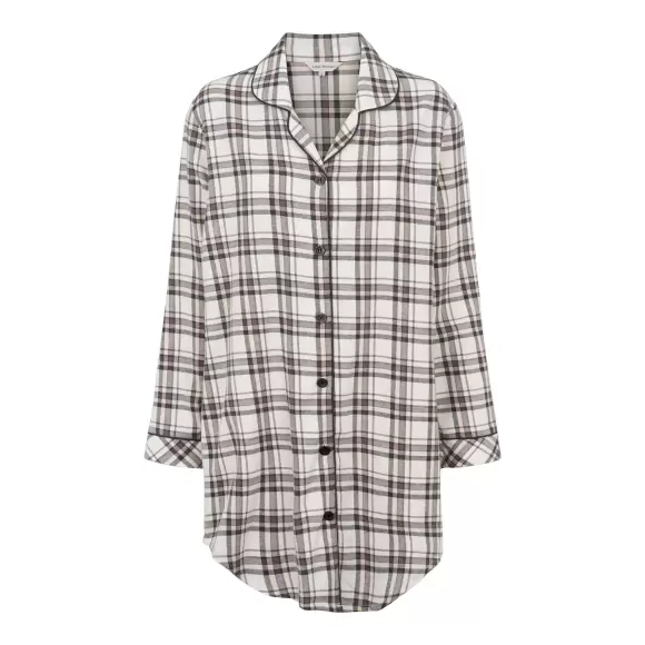 Wiki - Cotton Flannel Natskjorte, Deer/Rose Checks