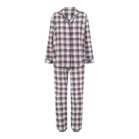 Cotton Flannel Pyjamas, Blue/Red Checks