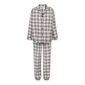 Cotton Flannel Pyjamas, Deer/Rose Checks