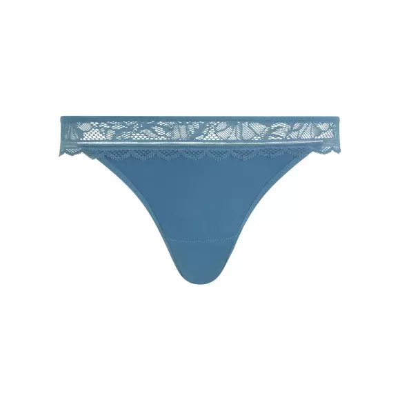 Femilet - Floral Touch Tanga, Jeans Blue