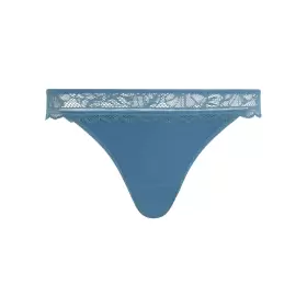 Floral Touch Tanga, Jeans Blue