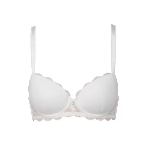 TROFÉ - Julia Lace Padded Bra, Off-White