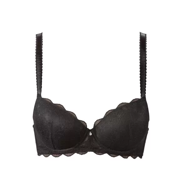 TROFÉ - Julia Lace Padded Bra, Black