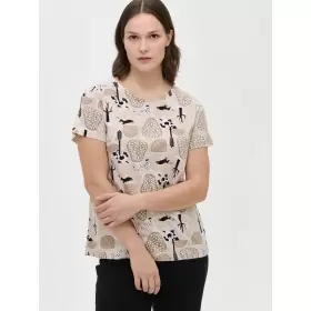 Luna Pyjamas Kort Ærme, Beige