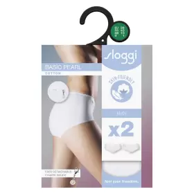 Sloggi Basic Pearl Midi 2-Pak, Hvid