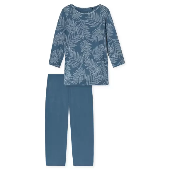 Schiesser - Pyjamas 3/4 Ærme, Atlantic Blue