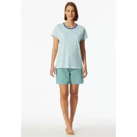 Pyjamas Kort Ærme/Shorts, Jade Green